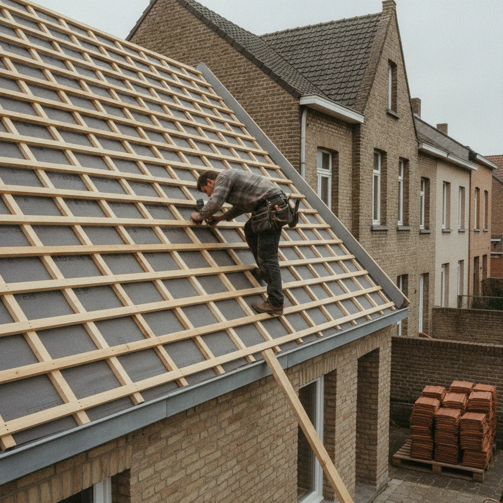 Lattage et contre-lattage de toiture en Belgique 2026 : rôle, sections et prix