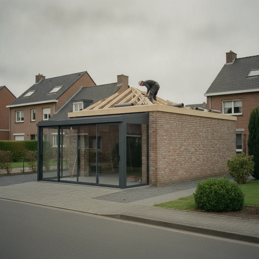 Toiture de garage, véranda et carport en Belgique 2026 : matériaux, prix et démarches